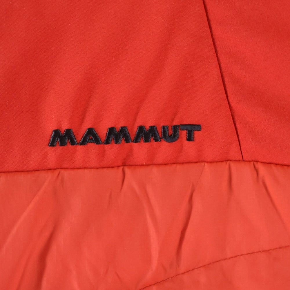MAMMUT(マムート) ロゴ刺繍 フーデッドナイロンダウンジャケット オレンジ 1010-19690