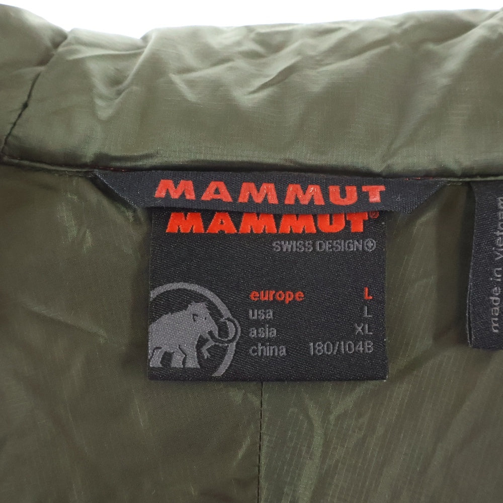 MAMMUT(マムート) ロゴ刺繍 フーデッドナイロンダウンジャケット オレンジ 1010-19690