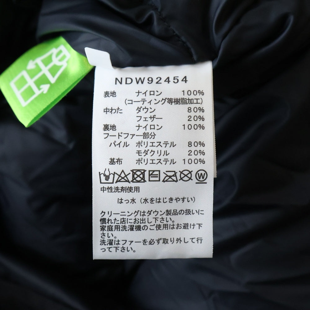 THE NORTH FACE(ザノースフェイス) 24AW MOUNTAIN DOWN COAT ファーフーデッド マウンテン ダウンコート ネイビー NDW92454