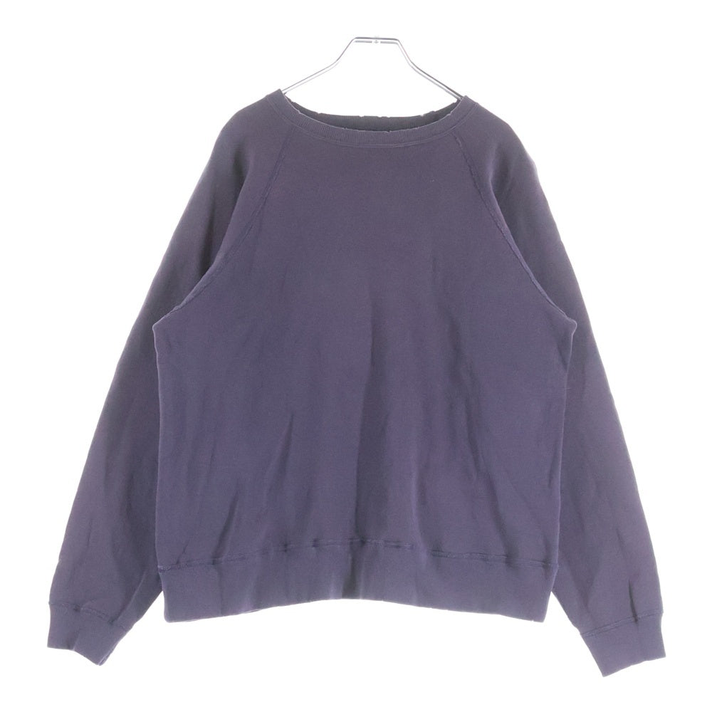 FULLCOUNT(フルカウント) 25AW FADING RAGLAN SLEEVE SWEATSHIRT フェード加工 ラグランスリーブ クルーネックスウェットトレーナー パープル 3769-1