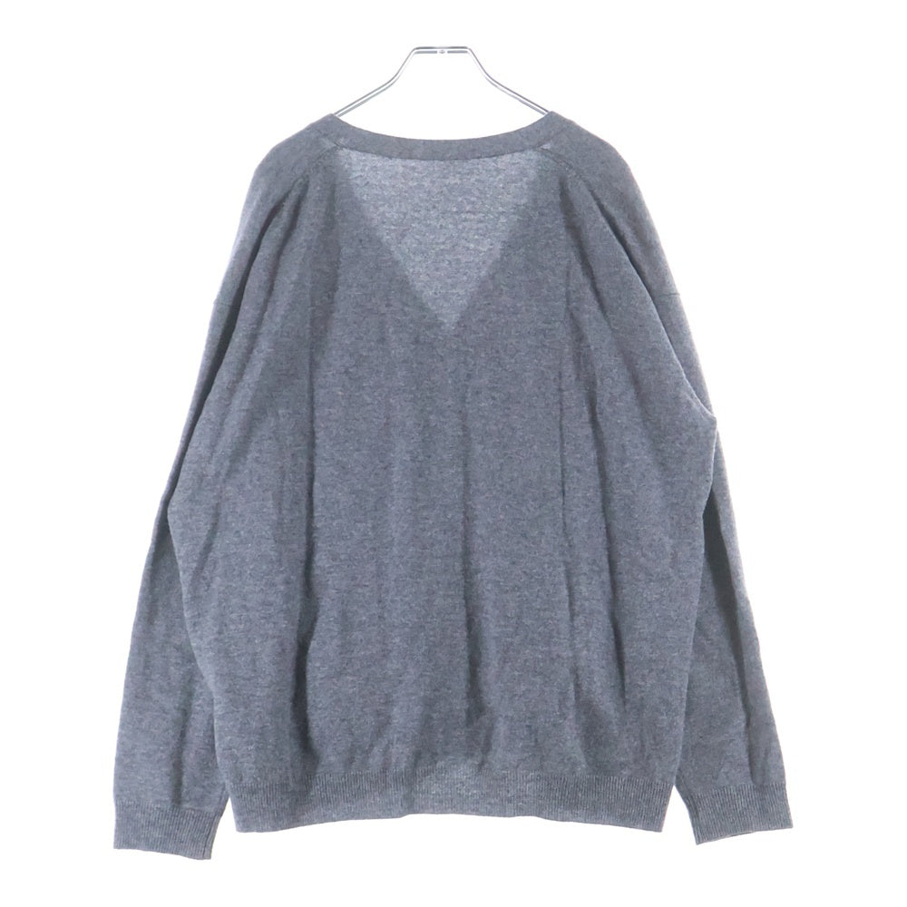ISAMU KATAYAMA BACKLASH(イサムカタヤマバックラッシュ) CASHMERE/WOOL KNIT CARDIGAN カシミヤ混 ウールニットカーディガン グレー KN-774-02