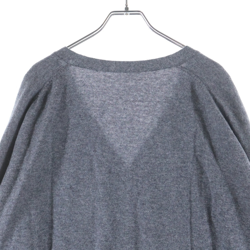 ISAMU KATAYAMA BACKLASH(イサムカタヤマバックラッシュ) CASHMERE/WOOL KNIT CARDIGAN カシミヤ混 ウールニットカーディガン グレー KN-774-02