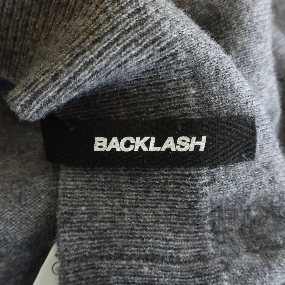 ISAMU KATAYAMA BACKLASH(イサムカタヤマバックラッシュ) CASHMERE/WOOL KNIT CARDIGAN カシミヤ混 ウールニットカーディガン グレー KN-774-02