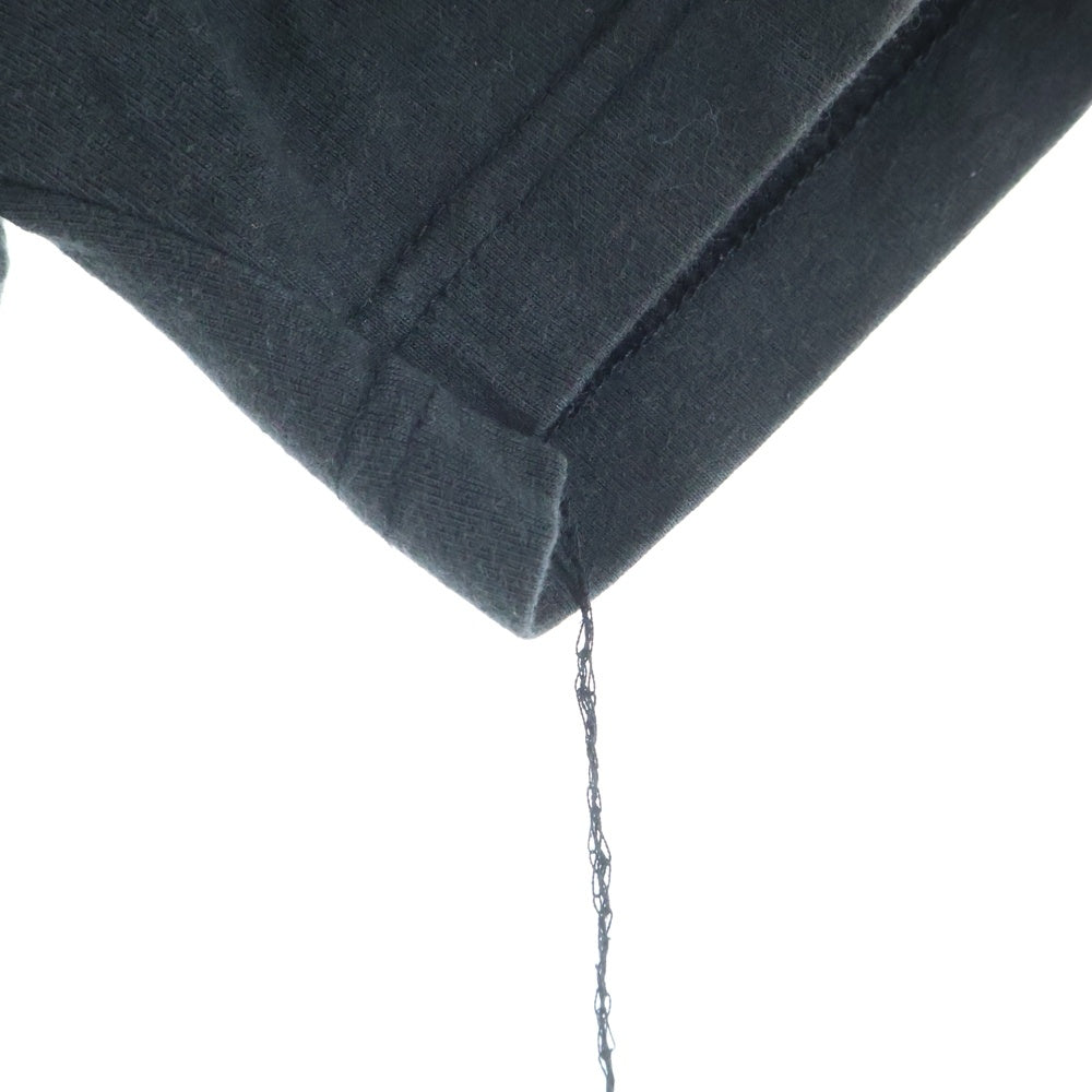 VETEMENTS(ヴェトモン) ×Hanes STAFF T-SHORT ヘインズ スタッフ 再構築 クルーネック半袖Tシャツ カットソー ブラック MSS17HA2