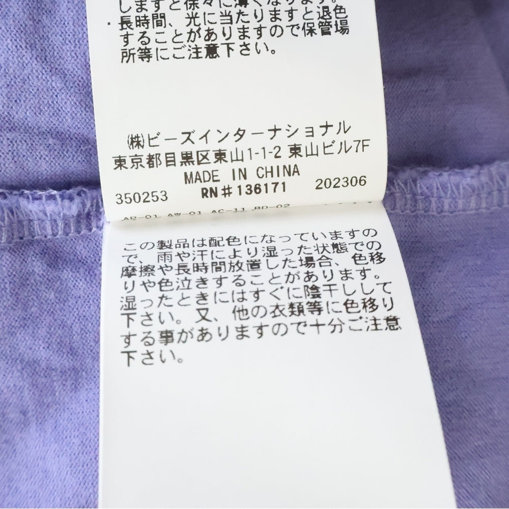X-GIRL(エックスガール) RINGER S/S BIG TEE DRESS ネックリンガー オーバーサイズ 半袖Tシャツ カットソー パープル レディース 105232041011