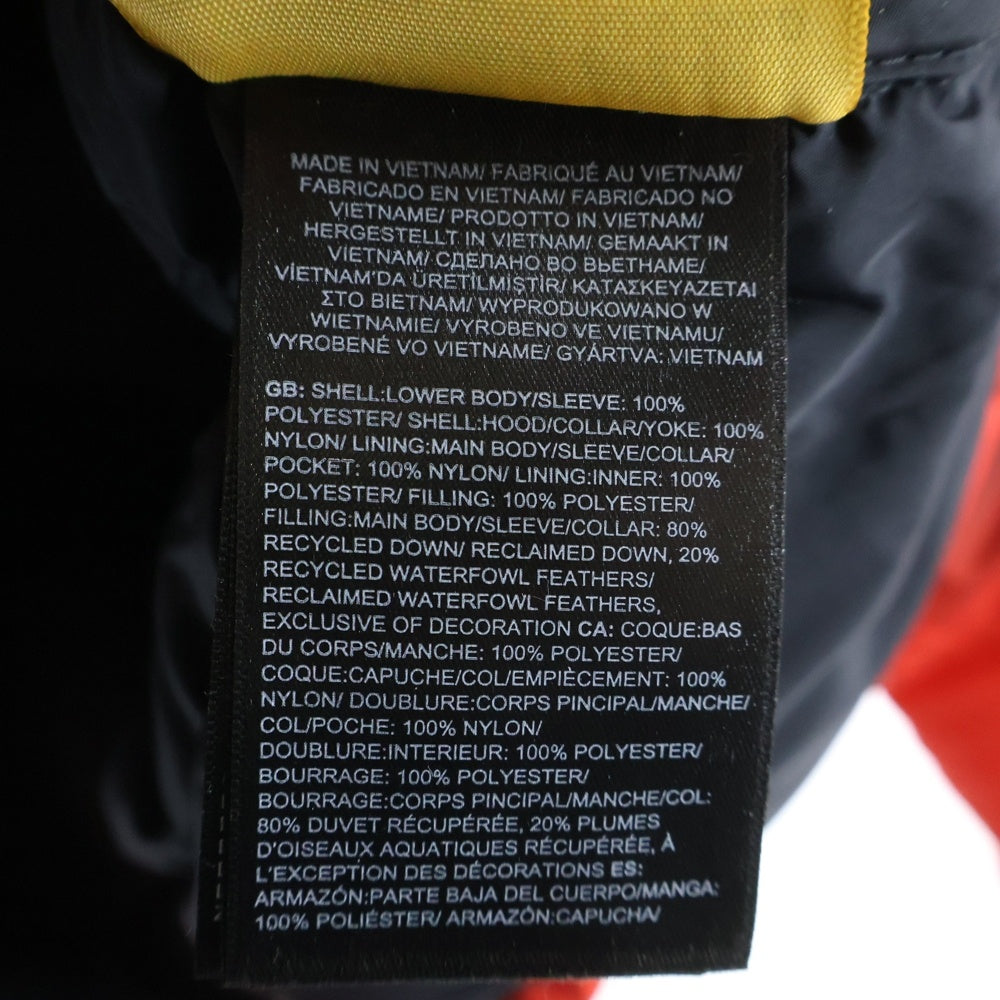 THE NORTH FACE(ザノースフェイス) W96 NUPTSE DIP DYE JACKET ヌプシ ディップダイ グラデーション ジップアップ フーデッド ダウンジャケット レディース ブラック/レッド NF0A84QYOOR