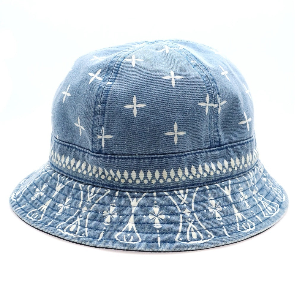 CHALLENGER(チャレンジャー) 20AW デニム バンダナ柄 リバーシブル バケットハット 帽子 バケハ インディゴ