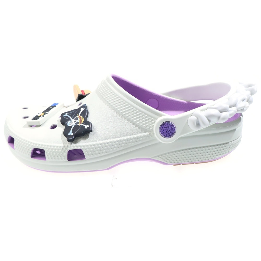 Crocs(クロックス) ×ATMOS GEAR5 CLASSIC RO CLOG ORCHID アトモス ギアファイブ クラシック ラバーアウトソール クロッグ ホワイト/パープル US8/26cm 211181-5pr