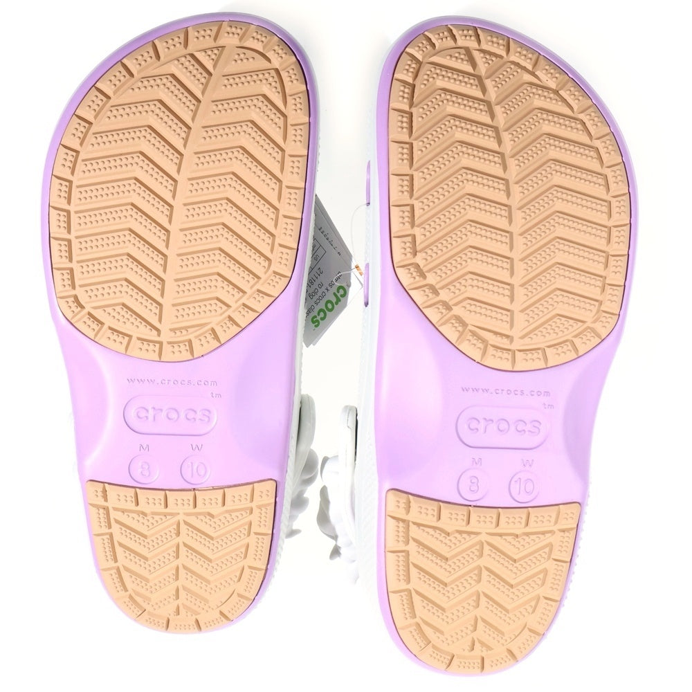 Crocs(クロックス) ×ATMOS GEAR5 CLASSIC RO CLOG ORCHID アトモス ギアファイブ クラシック ラバーアウトソール クロッグ ホワイト/パープル US8/26cm 211181-5pr