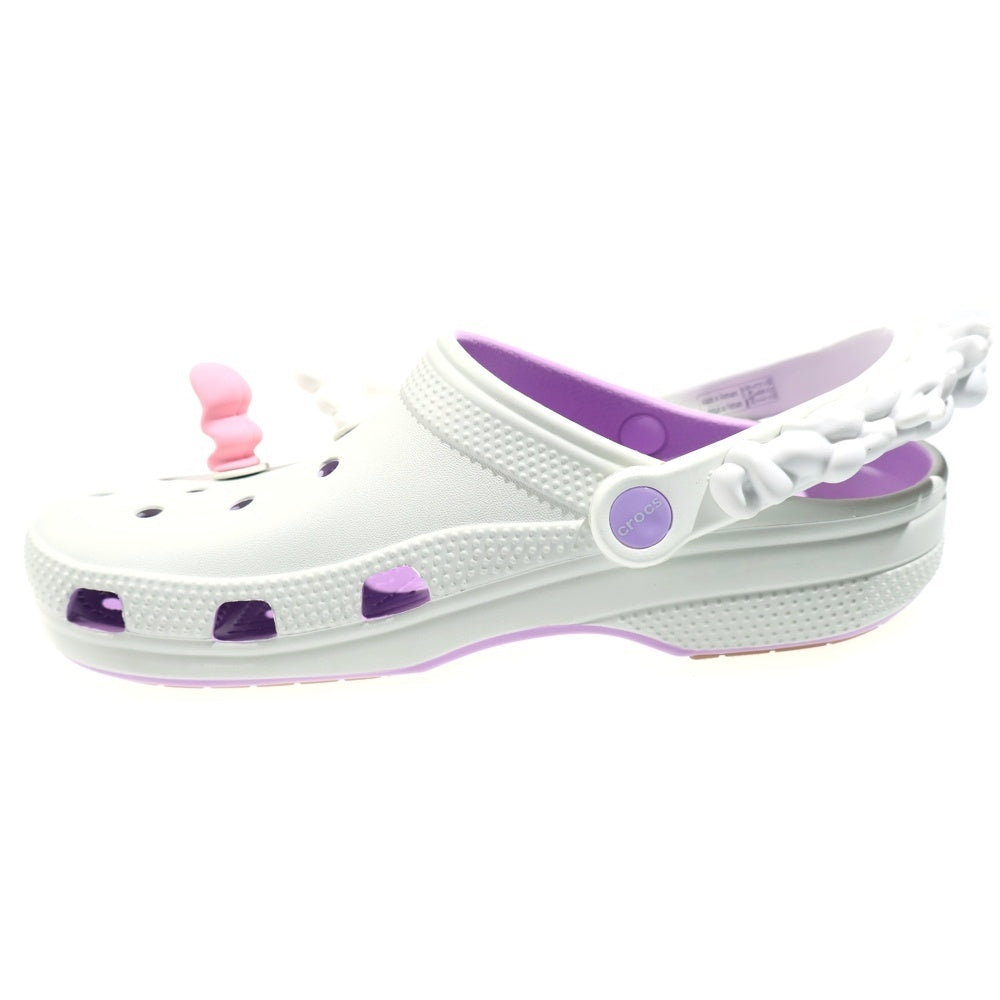Crocs(クロックス) ×ATMOS GEAR5 CLASSIC RO CLOG ORCHID アトモス ギアファイブ クラシック ラバーアウトソール クロッグ ホワイト/パープル US8/26cm 211181-5pr