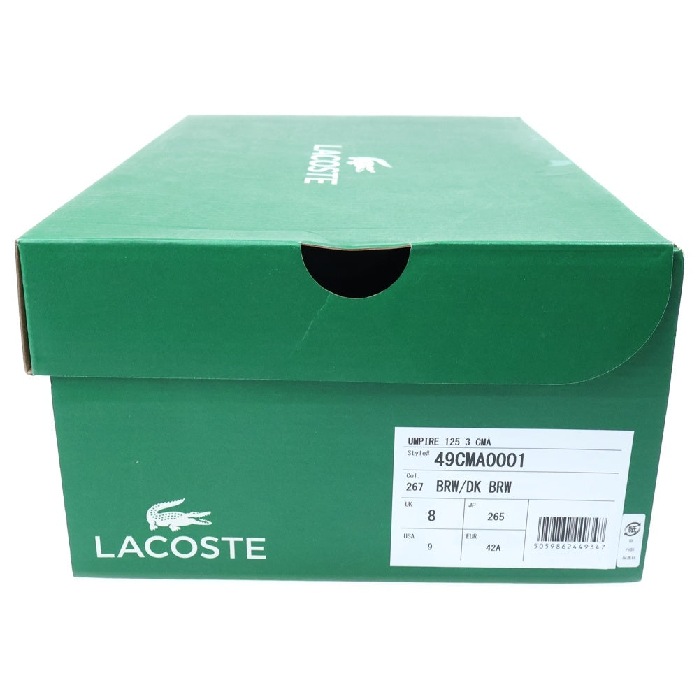 LACOSTE(ラコステ) UMPIRE 125 3 CMA アンパイア レザーローカットスニーカー ブラウン US9/26.5cm 49CMA0001