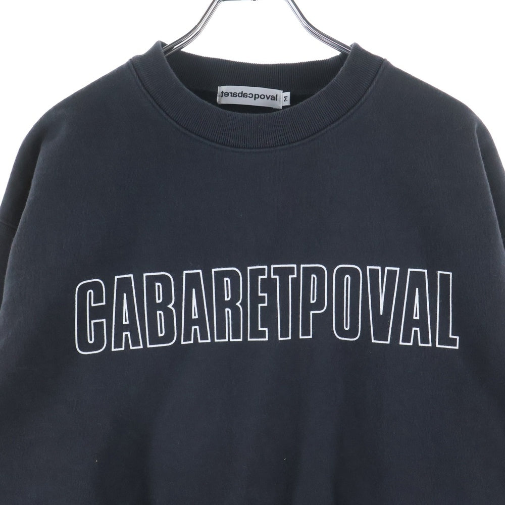 CABARET POVAL(キャバレーポバール) Frost Fade PH Logo Crewneck フェード加工 クルーネックスウェット トレーナー ブラック