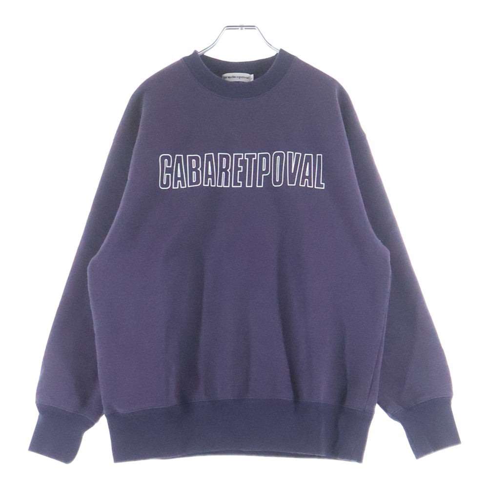 CABARET POVAL(キャバレーポバール) Frost Fade PH Logo Crewneck フェード加工 クルーネックスウェット トレーナー ネイビー