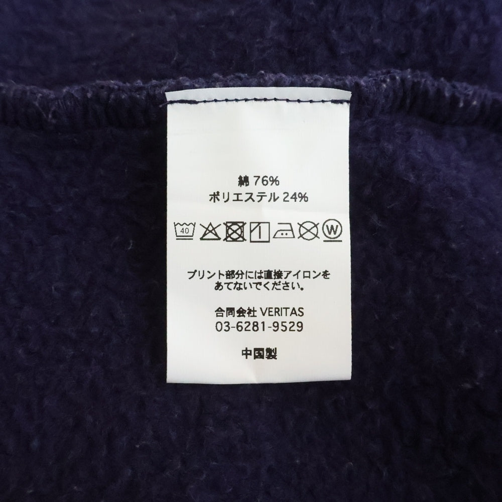 CABARET POVAL(キャバレーポバール) Frost Fade PH Logo Crewneck フェード加工 クルーネックスウェット トレーナー ネイビー