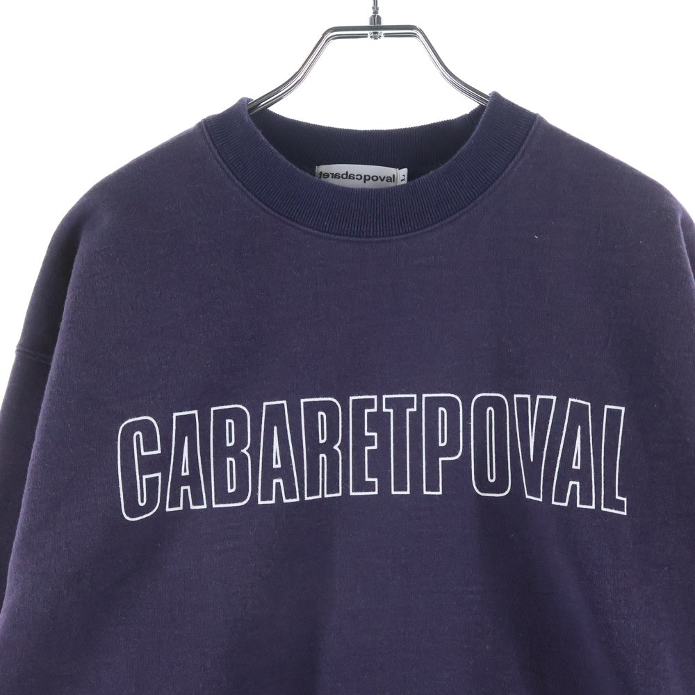 CABARET POVAL(キャバレーポバール) Frost Fade PH Logo Crewneck フェード加工 クルーネックスウェット トレーナー ネイビー