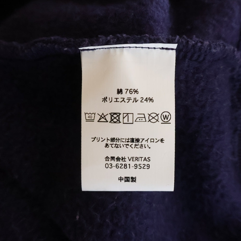 CABARET POVAL(キャバレーポバール) Frost Fade PH Logo Crewneck フェード加工 クルーネックスウェット トレーナー ネイビー