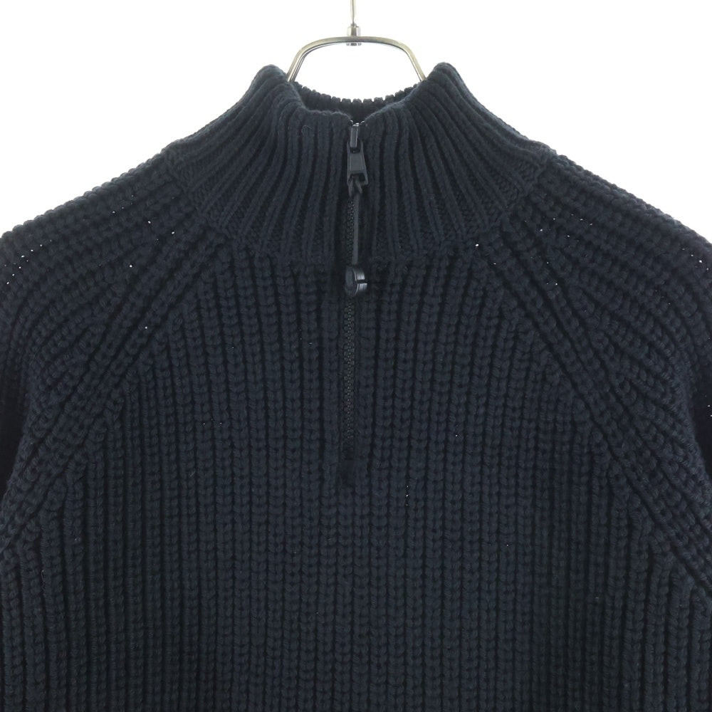 MONCLER(モンクレール) 23AW ×PHARRELL WILLIAMS CICLISTA TRICOT ファレルウィリアムズ チクリスタ トリコ ハーフジップアップ ニット セーター ブラック I209R9F00001 M1172