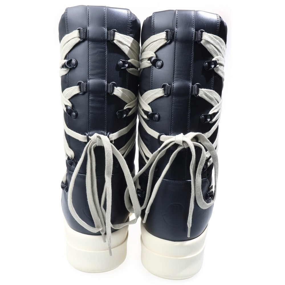 Rick Owens(リックオウエンス) 23AW×BIGROCKS モンクレール ビックロックス ロゴデザイン プラットフォーム ブーツ ブラック MU02C4H20M3863