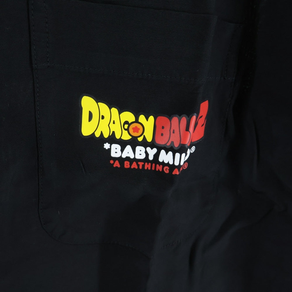A BATHING APE(アベイシングエイプ) ×DRAGON BALL SUPE ドラゴンボールスーパー バックロゴデザイン 開襟 半袖シャツ ブラック 2G23131911