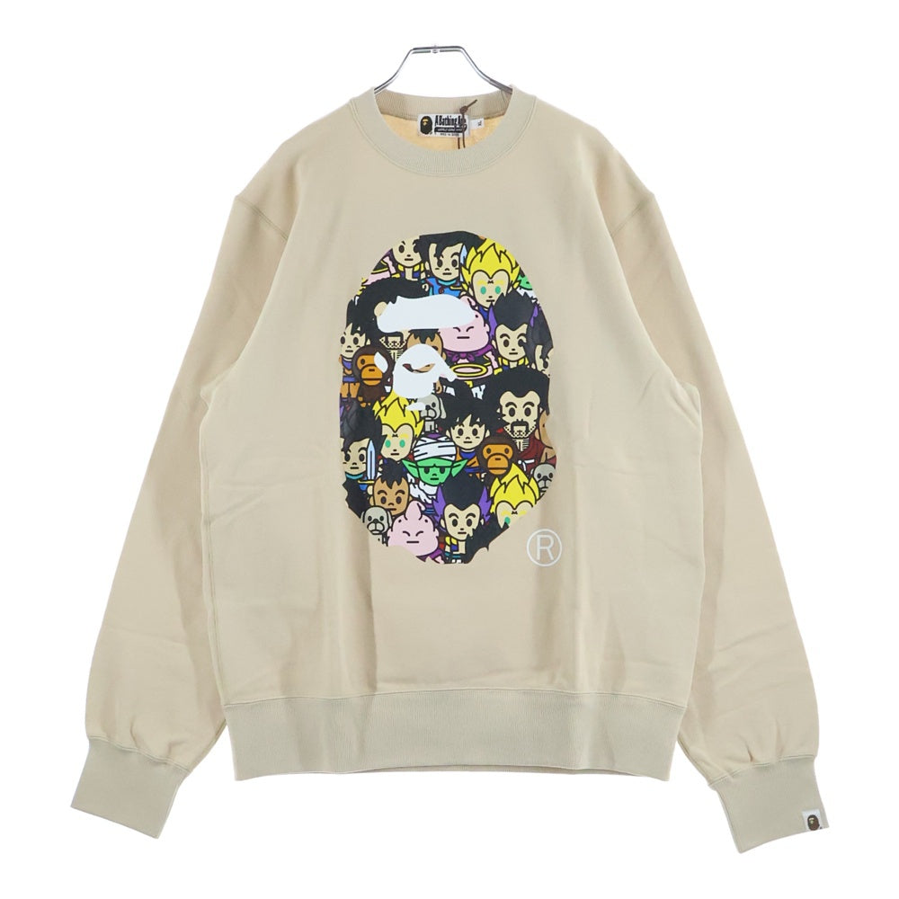 A BATHING APE(アベイシングエイプ) ×DRAGON BALL SUPER APE HEAD SWEAT ドラゴンボール スーパー エイプ ヘッド スウェット セーター ベージュ 1I23113906