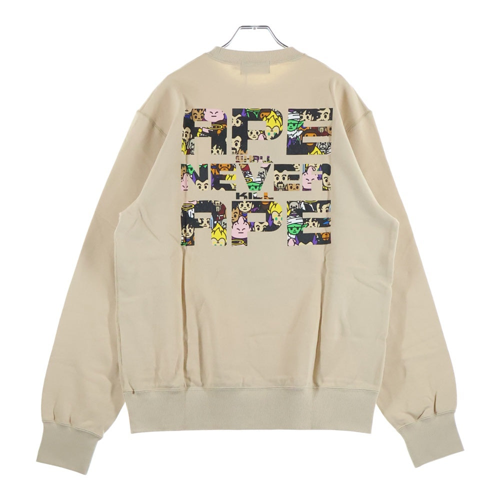 A BATHING APE(アベイシングエイプ) ×DRAGON BALL SUPER APE HEAD SWEAT ドラゴンボール スーパー エイプ ヘッド スウェット セーター ベージュ 1I23113906