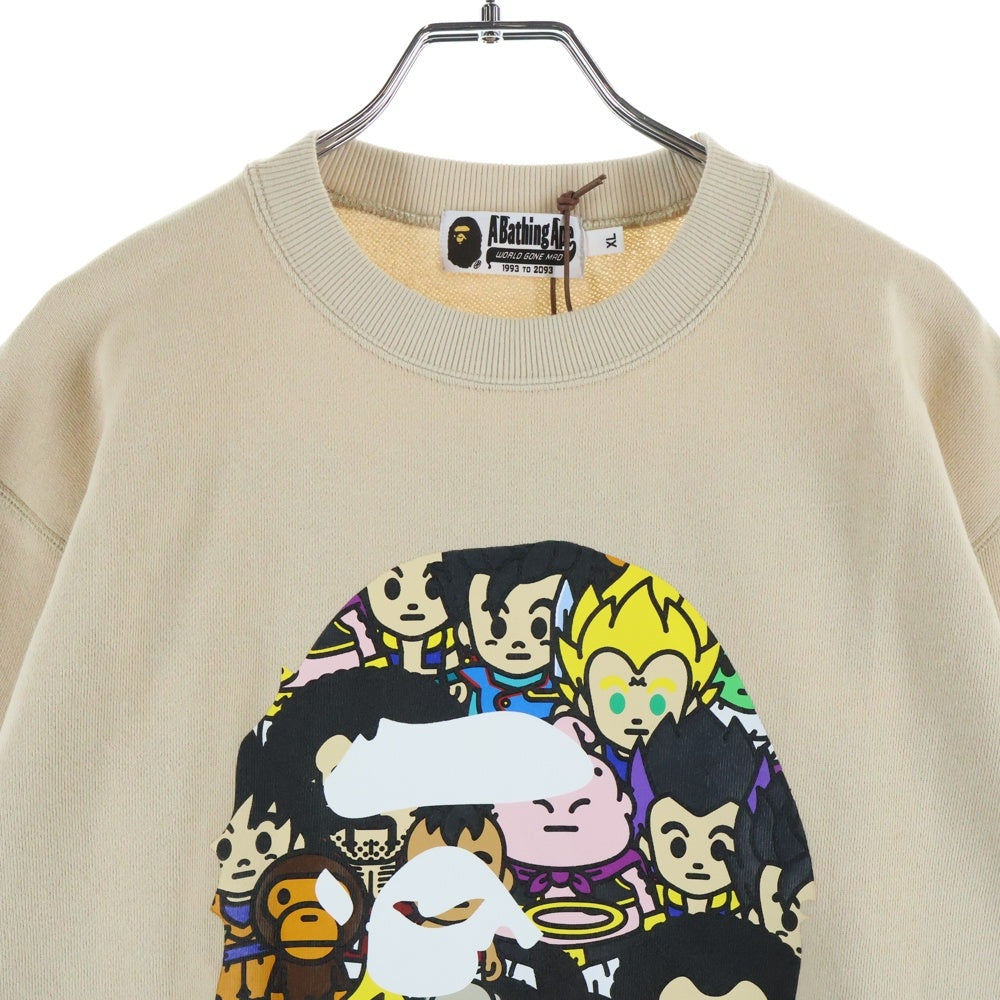 A BATHING APE(アベイシングエイプ) ×DRAGON BALL SUPER APE HEAD SWEAT ドラゴンボール スーパー エイプ ヘッド スウェット セーター ベージュ 1I23113906