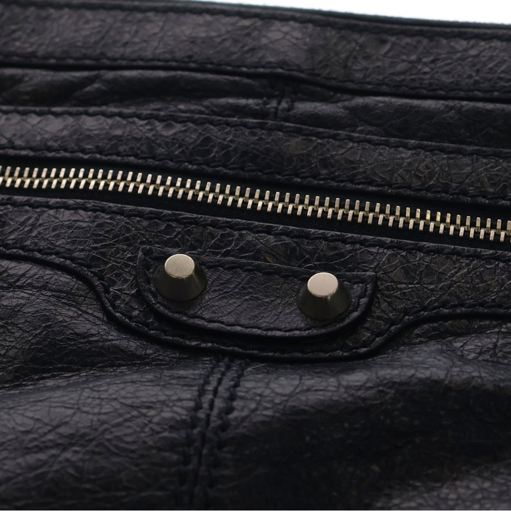 BALENCIAGA(バレンシアガ) ラムスキン シルバースタッズ クラッチバッグ セカンドバッグ ネイビー 273023 4025 H 538735