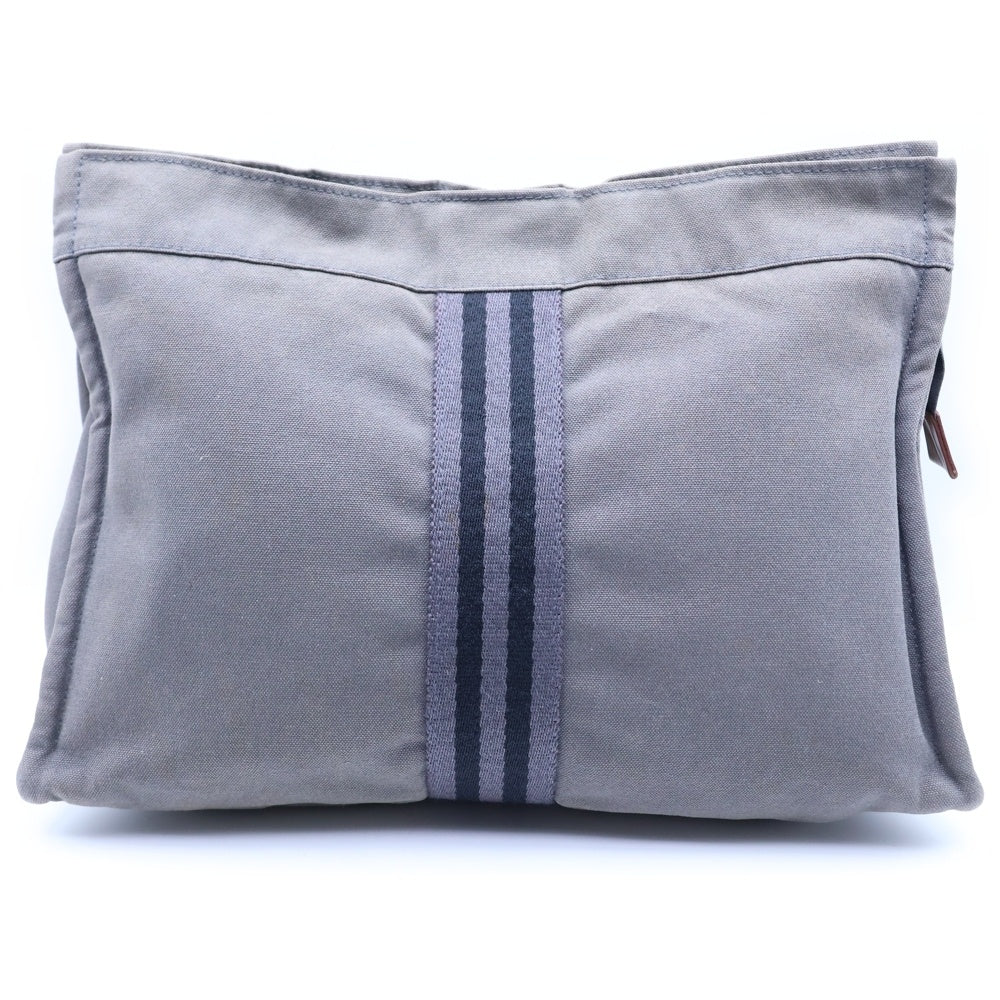 HERMES(エルメス) フールトゥ キャンバスクラッチバッグ セカンドバッグ グレー T10751S