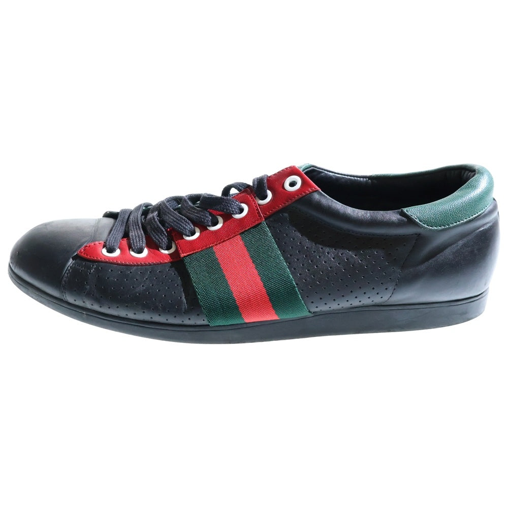 GUCCI(グッチ) シェリーライン レザーローカットスニーカー ブラック 192713