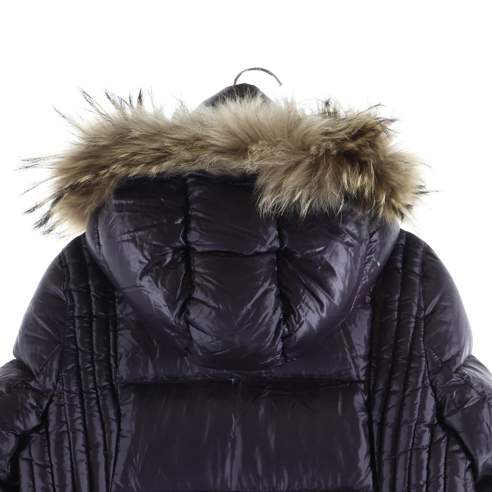 TATRAS(タトラス) ファーフーデッド ジップアップダウンジャケット レディース パープル LTA-4179-LSH