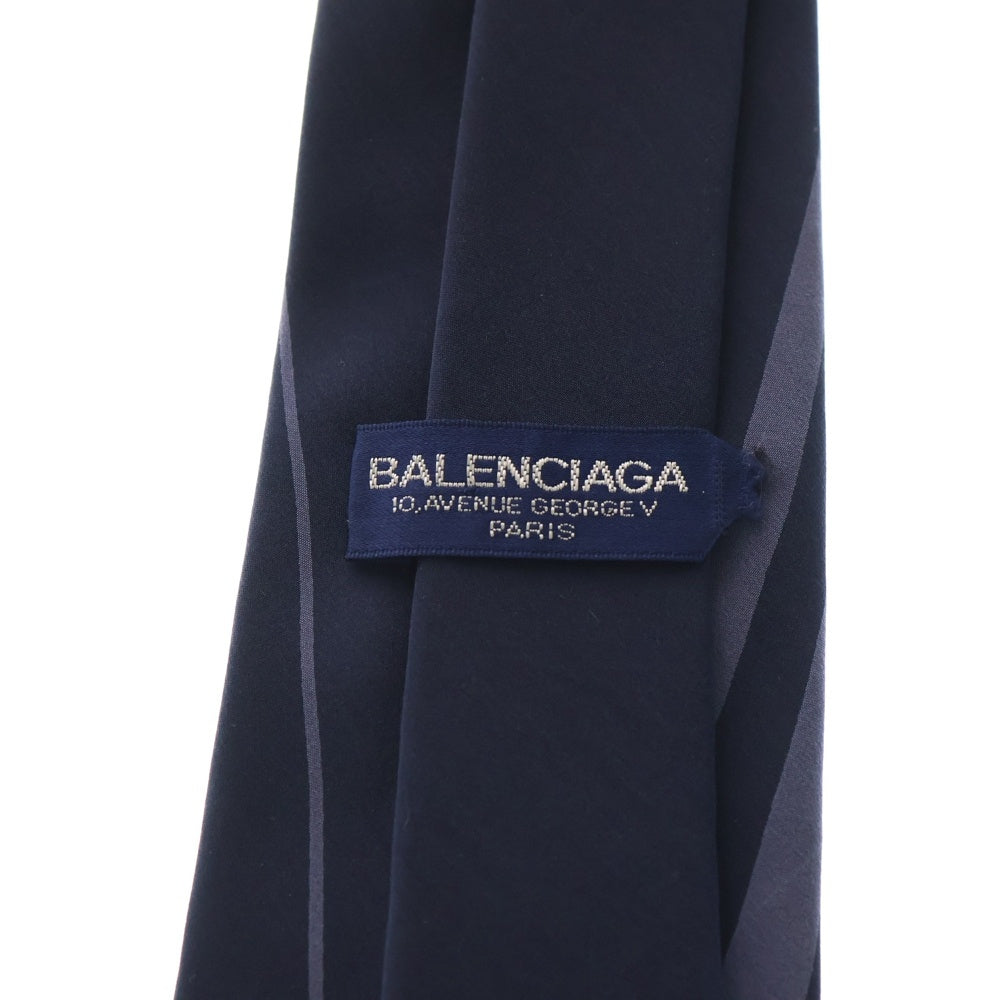 BALENCIAGA(バレンシアガ) 総柄 シルク ネクタイ ネイビー