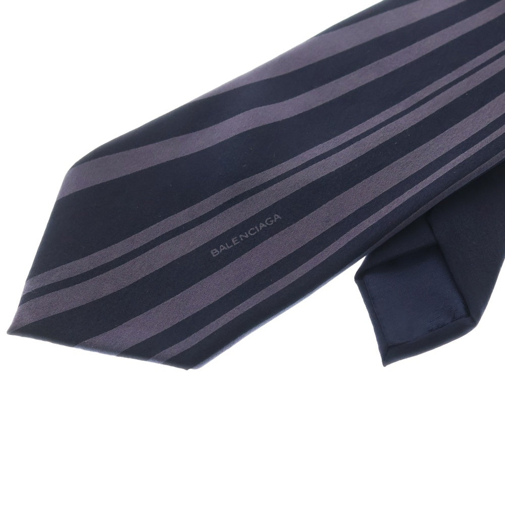 BALENCIAGA(バレンシアガ) 総柄 シルク ネクタイ ネイビー
