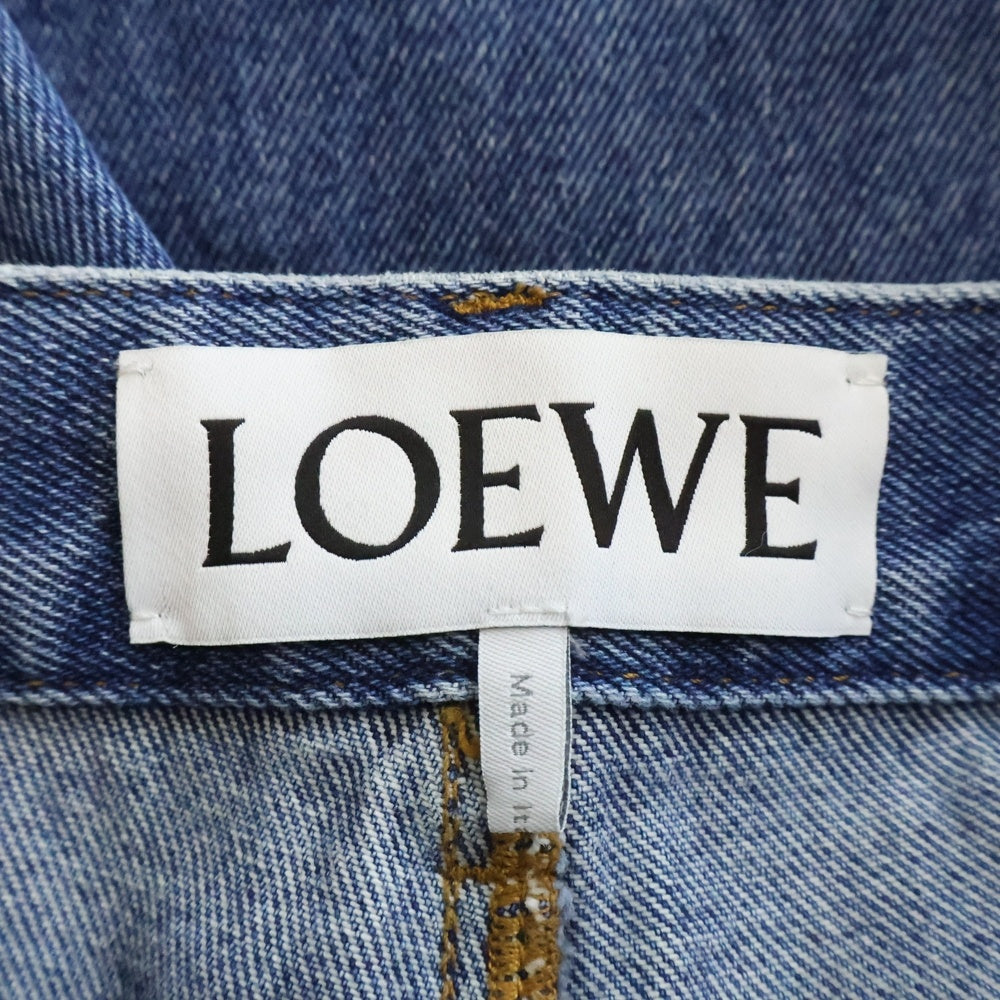 LOEWE(ロエベ) ANAGRAM BAGGY JEANS アナグラム バギー ジップフライデニムパンツ ジーンズ インディゴ S359Y11XEC