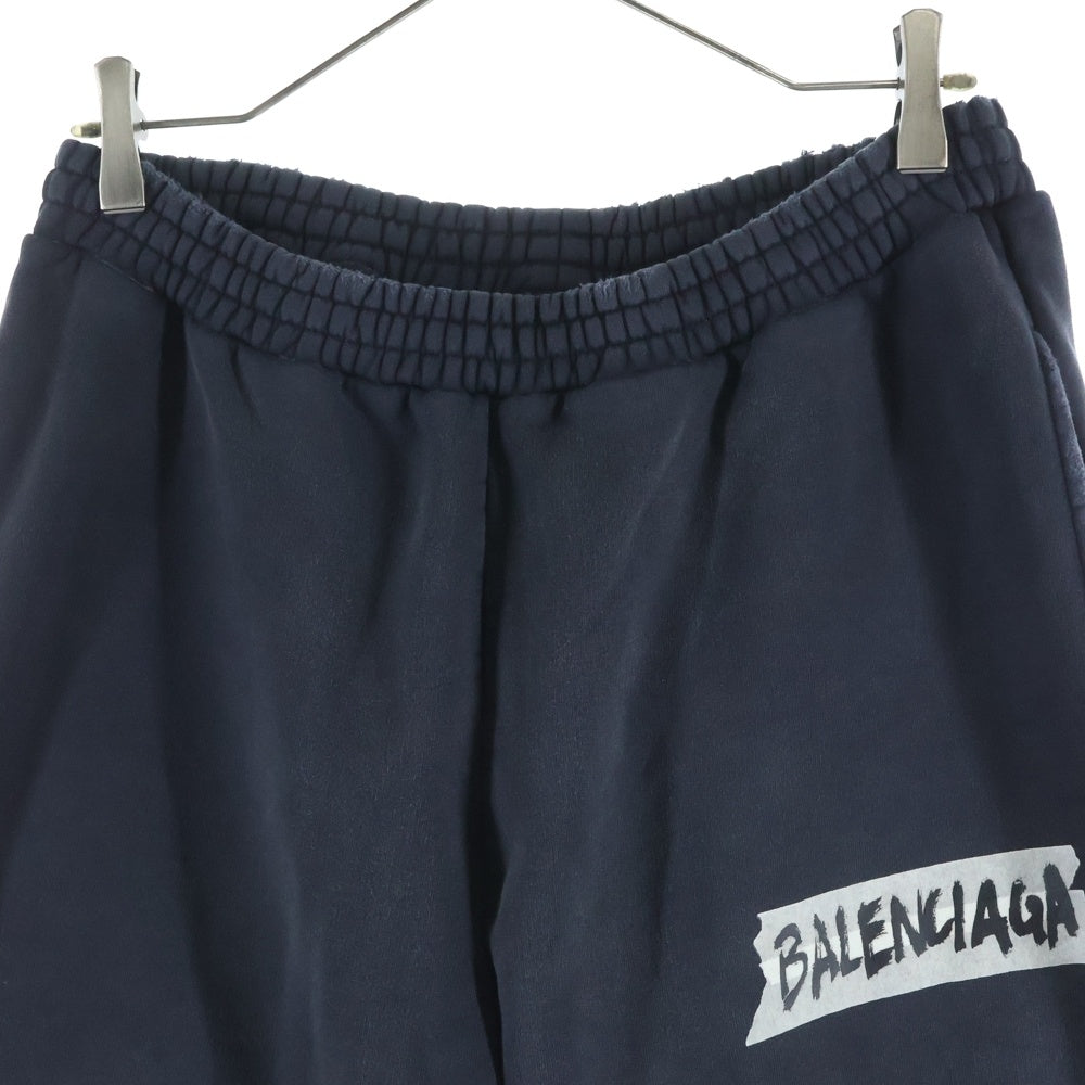 BALENCIAGA(バレンシアガ) 26SS MASKING TAPE BAGGY PANTS マスキング テープ バギー イージースウェットパンツ ブラック 846917 TTVL8
