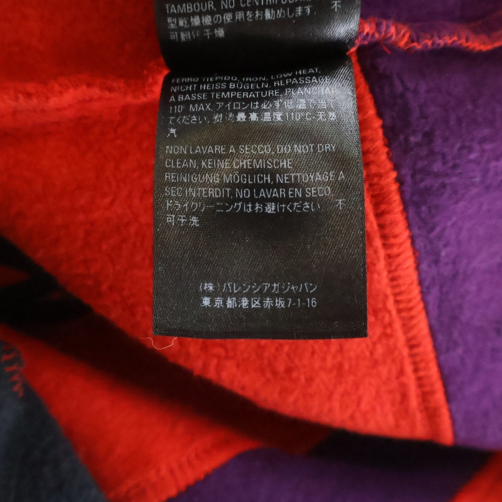 BALENCIAGA(バレンシアガ) 19AW RIVE GAUCHE HALF ZIP SWEAT リヴゴーシュ エンブロイダリーデザイン ハーフジップスウェット トレーナー レッド 583138 TFV39