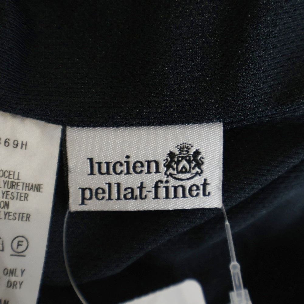 lucien pellat-finet(ルシアンペラフィネ) アニマルロゴデザイン サイドライン切り替え ドローストリング イージーチェックパンツ ブラウン YMP-869H