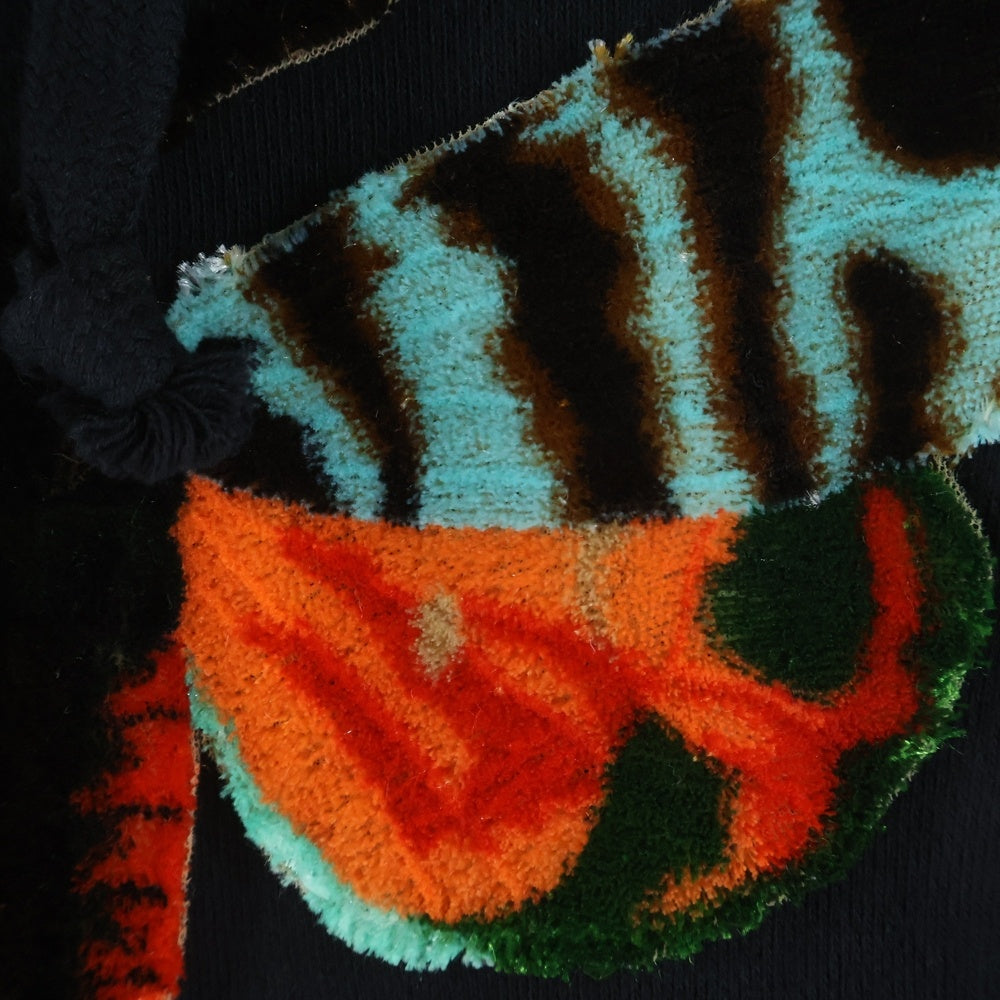 GUCCI(グッチ) INSECTS HOODED SWEATSHIRT フロントインセクトデザイン フーデッド スウェット パーカー ブラック 489368 X9F40