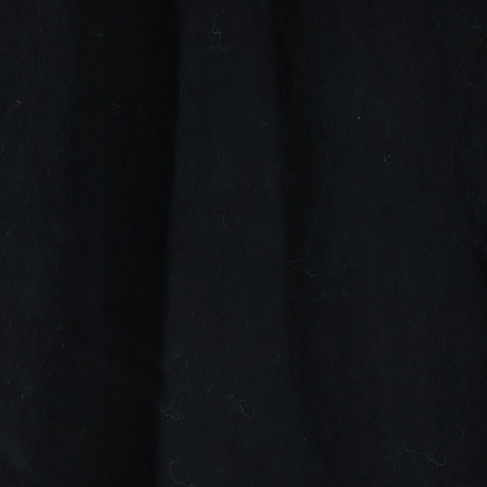Yohji Yamamoto POUR HOMME(ヨウジヤマモト プールオム) 19AW 金ボタンデザイン ノーカラー スキッパーシャツ ブラック HC-T63-016