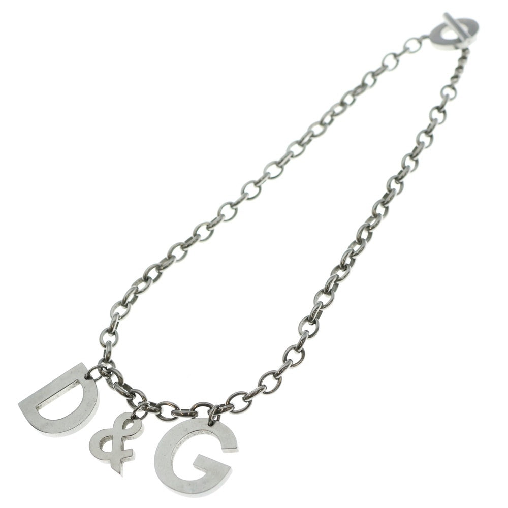 DOLCE & GABBANA(ドルチェアンドガッバーナ) D&G ロゴチャーム チョーカー ネックレス ブレスレッド シルバー