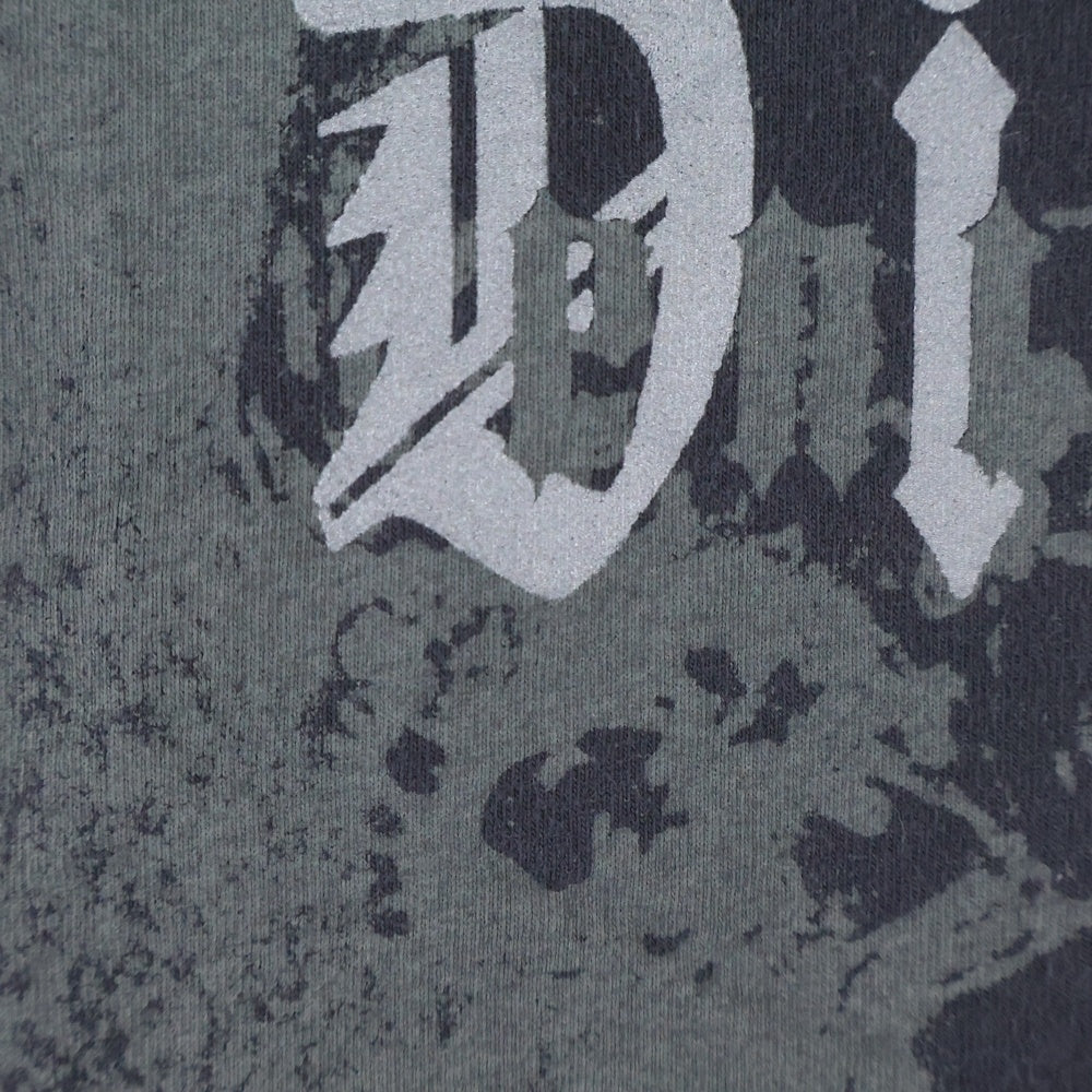 DIESEL(ディーゼル) 90-00S グラフィックプリント クルーネック コットン 半袖Tシャツ カットソー チャコールグレー レディース