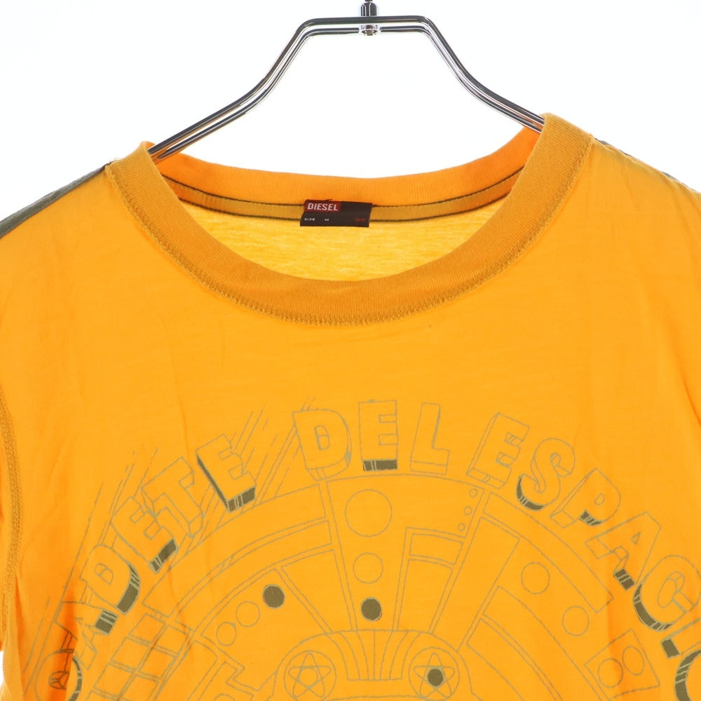 DIESEL(ディーゼル) 90-00S CADETE DEL ESPACIO グラフィックプリント クルーネック 半袖Tシャツ カットソー オレンジ レディース
