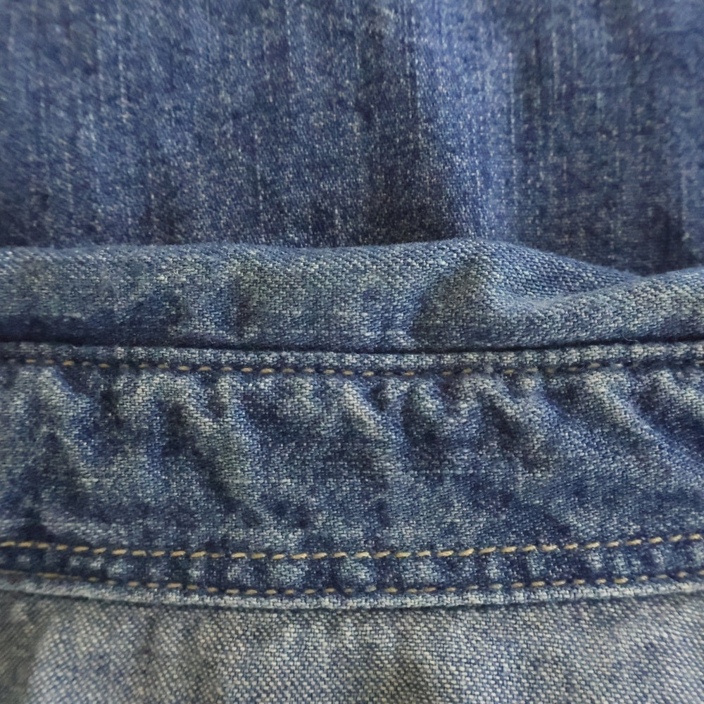 DIESEL(ディーゼル) 00S ボックスカット フロントスナップ 長袖デニムシャツ インディゴ