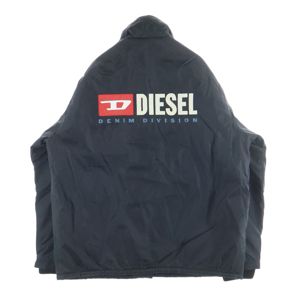 DIESEL(ディーゼル) 00S 両面ロゴ ナイロン 中綿 ジップアップジャケット ブラック