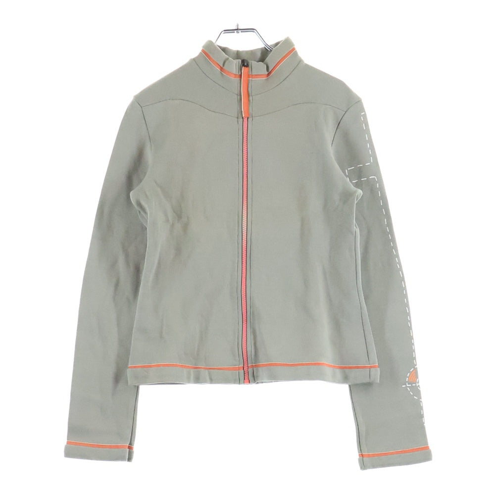 DIESEL(ディーゼル) 90-00S アームプリントデザイン コットンポリ スウェット トラックジャケット グレー レディース