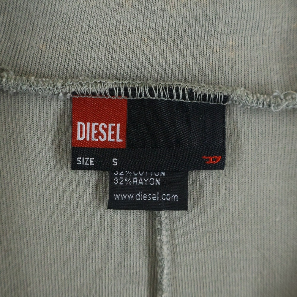 DIESEL(ディーゼル) 90-00S アームプリントデザイン コットンポリ スウェット トラックジャケット グレー レディース