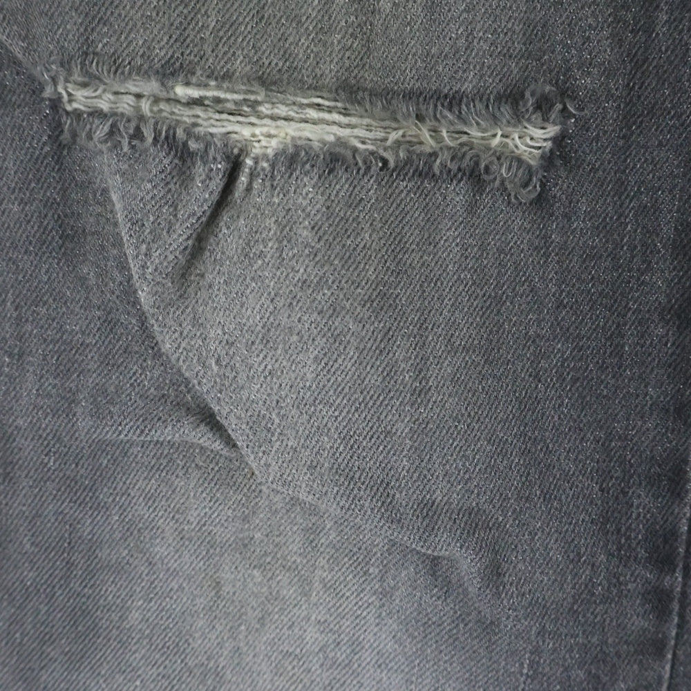 DIESEL INDUSTRY(ディーゼルインダストリー) 00S イタリア製 タタキポケット デニム セミフレアパンツ ブラック レディース