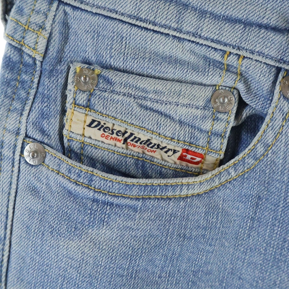 DIESEL INDUSTRY(ディーゼルインダストリー) 00S イタリア製 コットンストレッチ デニム フレアパンツ ライトインディゴ レディース