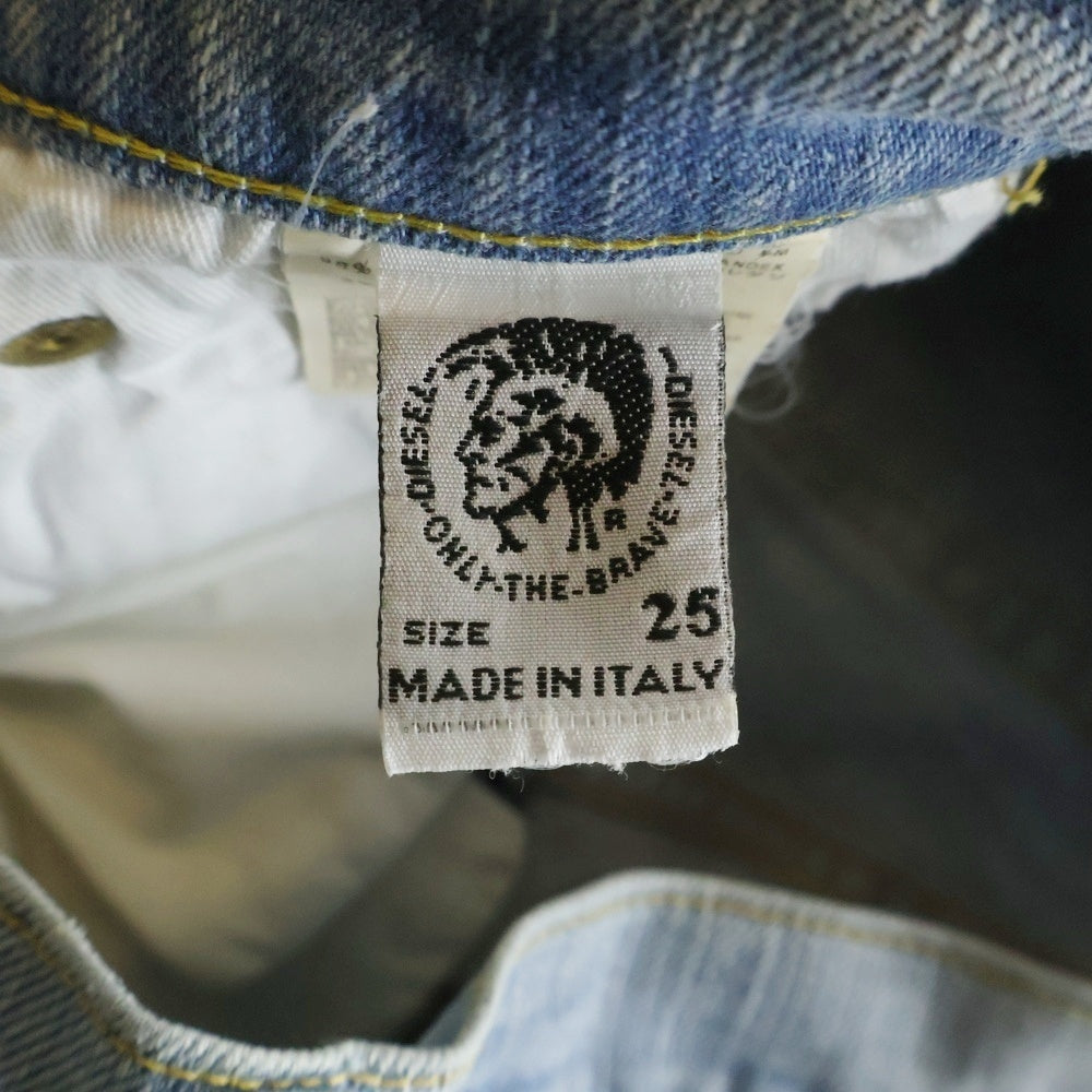 DIESEL INDUSTRY(ディーゼルインダストリー) 00S イタリア製 コットンストレッチ デニム フレアパンツ ライトインディゴ レディース