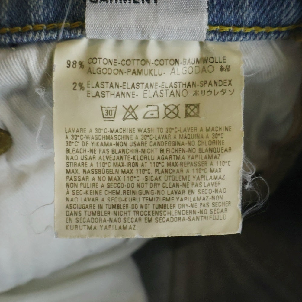 DIESEL INDUSTRY(ディーゼルインダストリー) 00S イタリア製 コットンストレッチ デニム フレアパンツ ライトインディゴ レディース