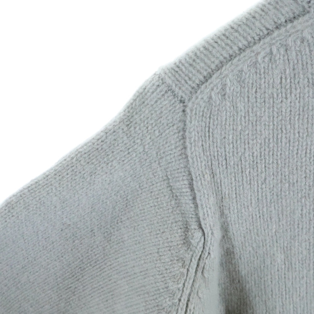 DIESEL(ディーゼル) 00S 裾ラインデザイン ロゴパッチ ジップアップ ニットカーディガン グレー